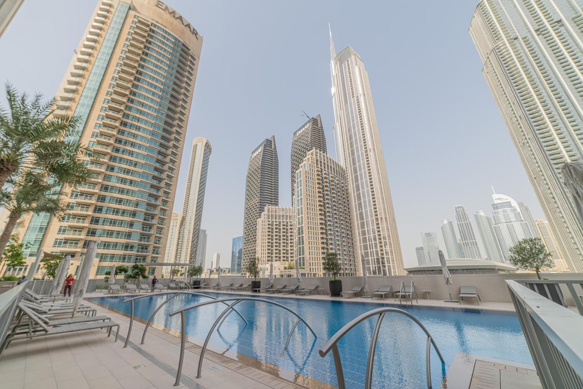 First Class 2Br With Full Dubai Boulevard View Luaran gambar